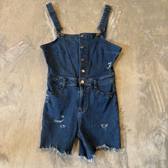 Cello Y2K Grunge Fringe Boho Overalls Sz M - Picture 1 of 10